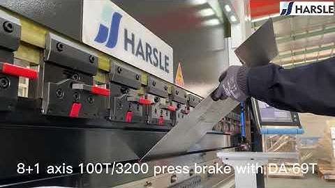 WE67K-100T/3200 CNC press brake machine with DA-69T, 8+1 axis bending machine from China