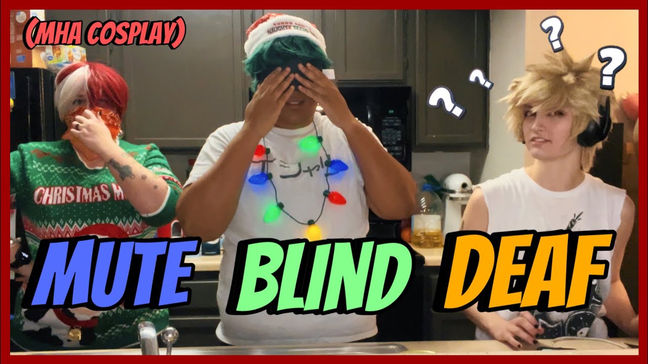 Three senses baking challenge with TodoBakuDeku (MHA Cosplay)