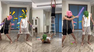 Invite your friends to watch the clip tug-of-war challenge | Funny19007 | Funny130897