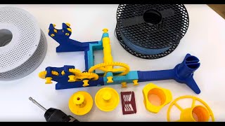PASTA lite Receiver v0.6A1M with Donor Spool Spinner v0.5 Filament Respooling Demo