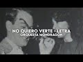 No quiero verte - Orquesta Mondragón [Letra]