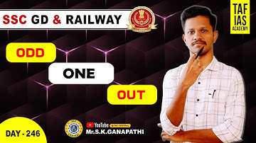 ODD ONE OUT | PREVIOUS YEAR QUESTION | SSC - CGL | Taf #ssccgl2024 #cgl