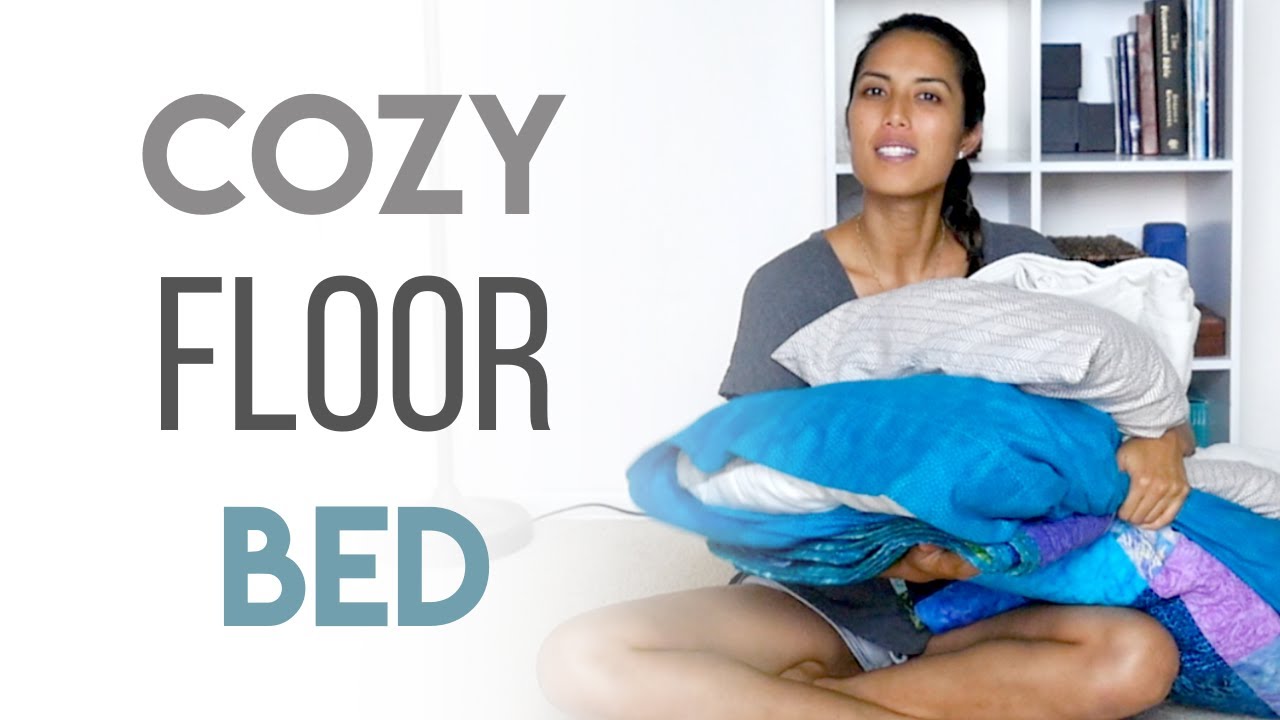 How We Sleep On The Floor Minimalist Floor Bed Setup Youtube
