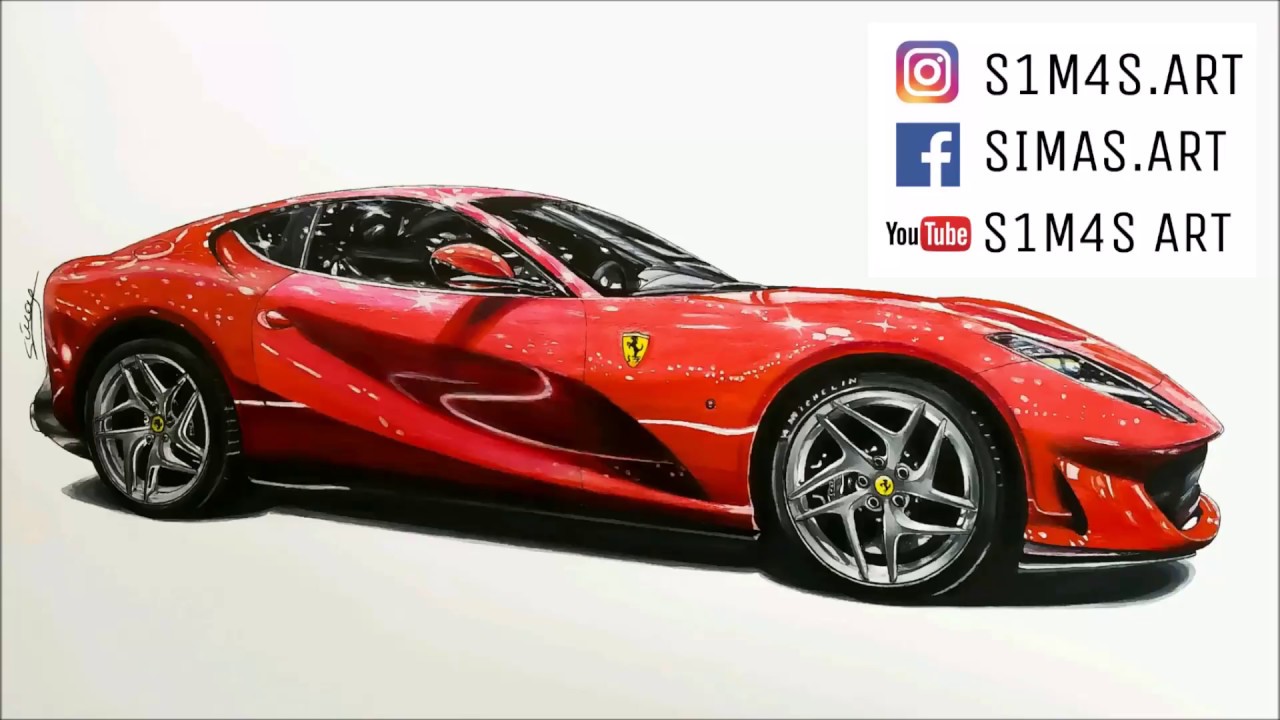Ferrari 812 Superfast Drawing