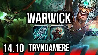 WARWICK vs TRYNDAMERE (TOP) | Rank 7 Warwick, 7/3/12 | EUW Diamond | 14.10