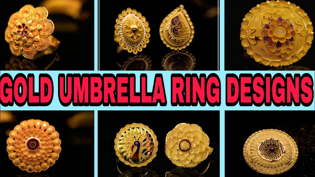 Umbrella Ring | Gold jewelry earrings, Gold jewellery design necklaces, Gold  jewelry stores