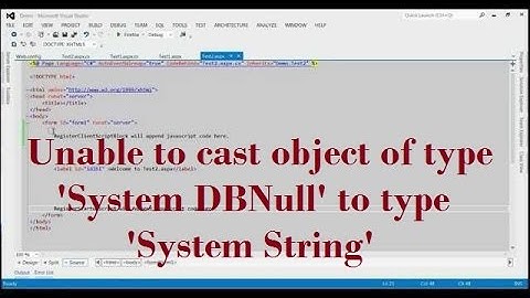Unable to cast object of type 