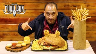 تحدي اكبر برجر في مصر بوزن اكثر من 2 كيلو  Challenge of the largest burger in the world