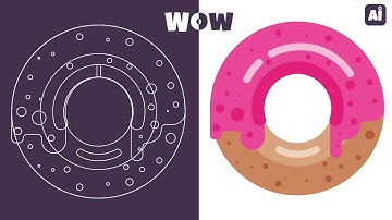 Learn to make a donut in Adobe Illustrator | Illustration