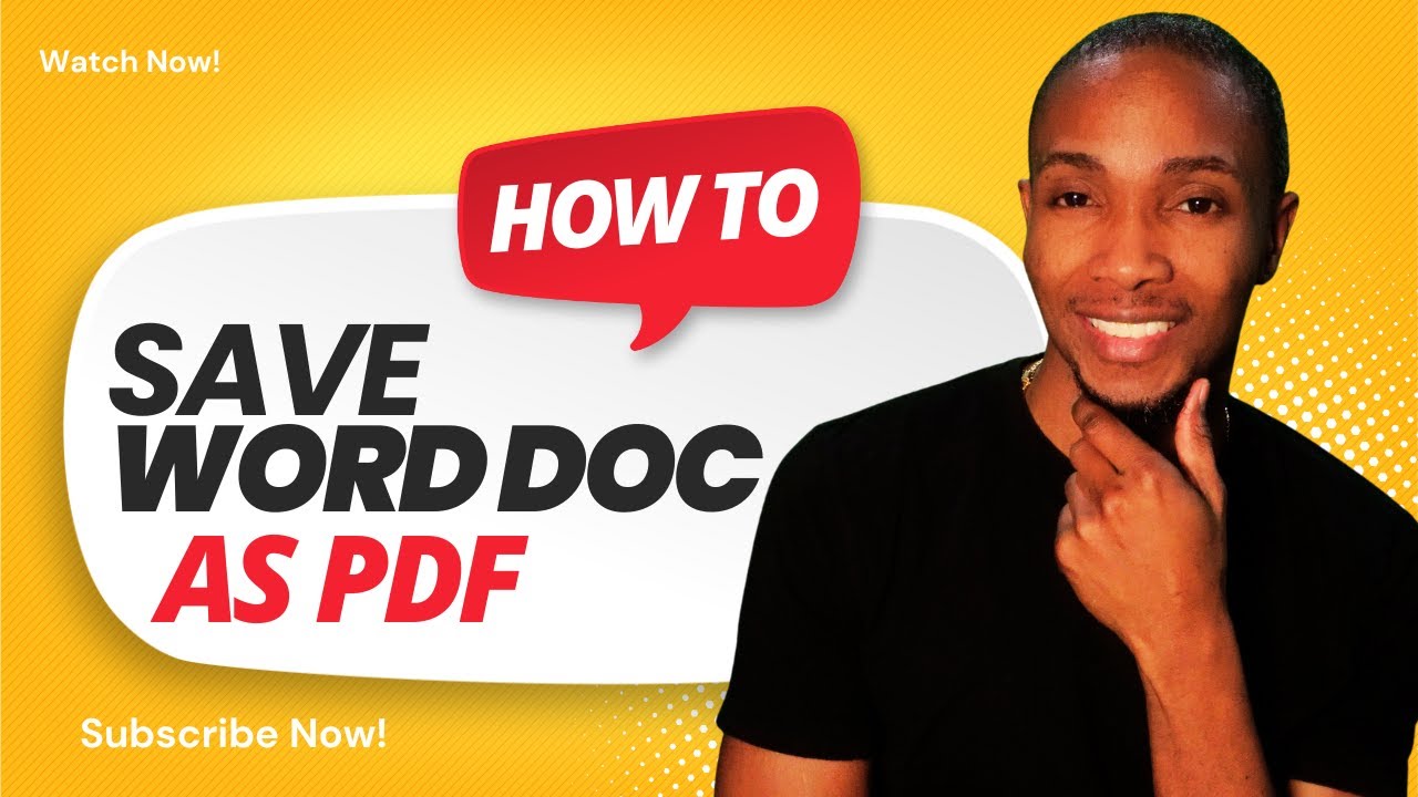 How to turn Word Document into PDF - YouTube