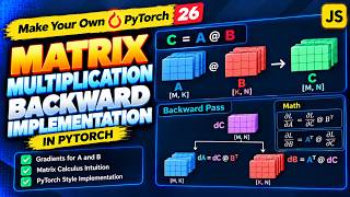 Full Matrix Multiplication Backward in JavaScript | Make Your Own PyTorch #26 Guide