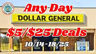 Dollar General 5 Off 25 Deals Any Day 1014-18