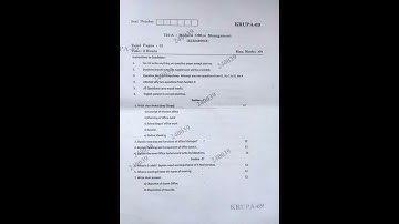 124-A: Modern Office Management | 2024-25 | NEP | Question Paper | Semester Second | BCA | #shorts