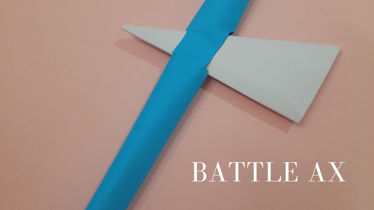 Papercraft Ax Learning how to make a battle ax with paper. - YouTube