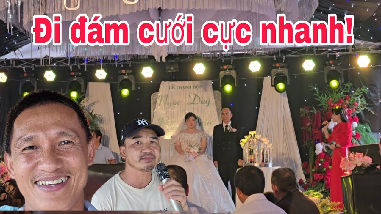 Lần đầu mới thấy, đi ăn đám cưới cực nhanh!