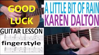 A LITTLE BIT OF RAIN - KAREN DALTON fingerstyle GUITAR LESSON
