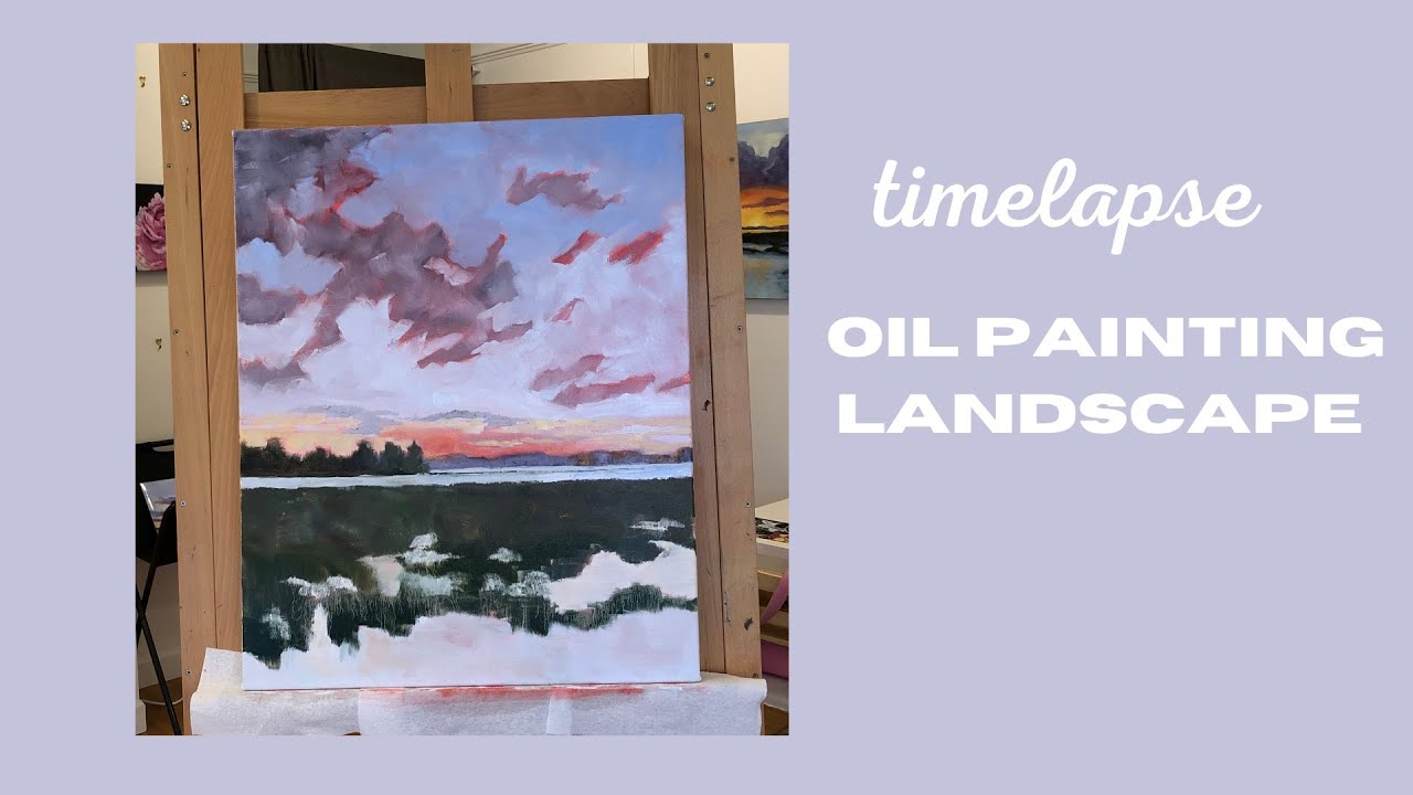 Timelapse Oil Painting Landscape - First Steps - YouTube