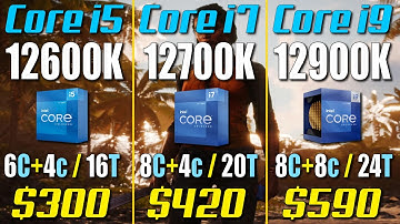 i5-12600K vs. i7-12700K vs. i9-12900K | Gaming Benchmark