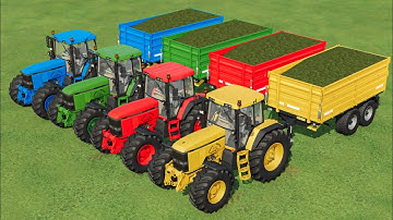 COLORS OF TRACTOR ! GRASS LOADING WITH JCB LOADER IN FS22 | FARMING SIMULATOR 22
