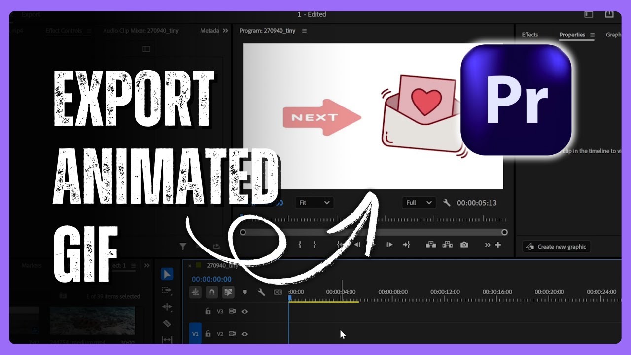 How to Export Animated GIFs in Premiere Pro - YouTube