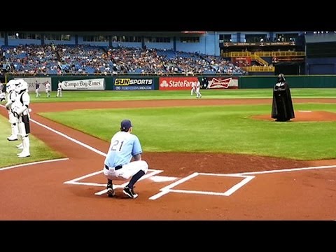 Darth Vader throws out an awful first pitch