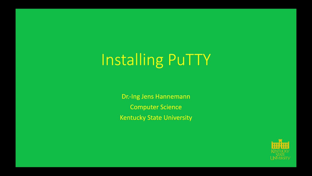 Toolchain Setup - Installing PuTTY - YouTube