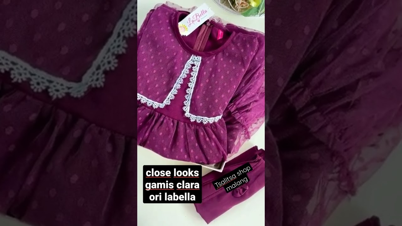 short video gamis clara burgundy ori labella