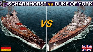 Scharnhorst vs HMS Duke Of York (KGV) Battleship (ROUND 2) | War On The Sea