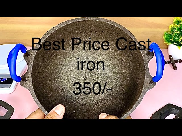  Highkind Pre-Seasoned Cast Iron Dosa Tawa with Premium