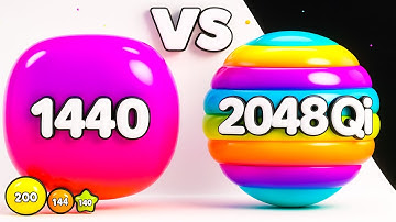 PUFF UP 🟡 vs BLOB MERGE 3D 🔵 ASMR Max Gameplay | Epic 2048 Ball Merge & Number Puzzle Android iOS