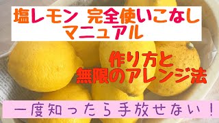 【塩レモン完全使いこなしマニュアル】作り方と無限のアレンジ法