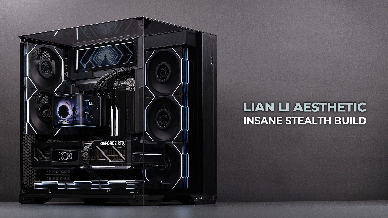 ⁣Ultimate Lian Li Stealth Gaming PC Build with 8 Screens Inside | O11 Vision Compact | Edge Gold V2