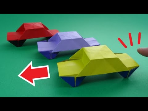 Origami Car 折り紙 乗用車 Coche De Papel Youtube