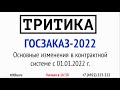 ГОСЗАКАЗ-2022 - Основные изменения в 44-ФЗ для Поставщиков с 01.01.2022 г.