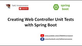 How to write a JUnit Test Case for Web Controller in Spring Boot