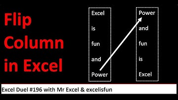 Flip Column in Excel? Formula, Sort, Power Query or LAMBDA? Dueling Excel #196 Mr Excel & Excelisfun