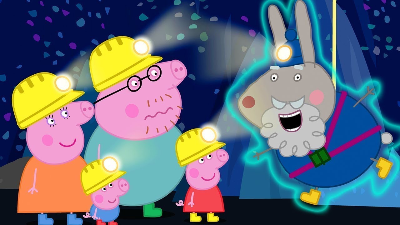Peppa Pig's Adventure in the Caves with Grampy Rabbit - YouTube