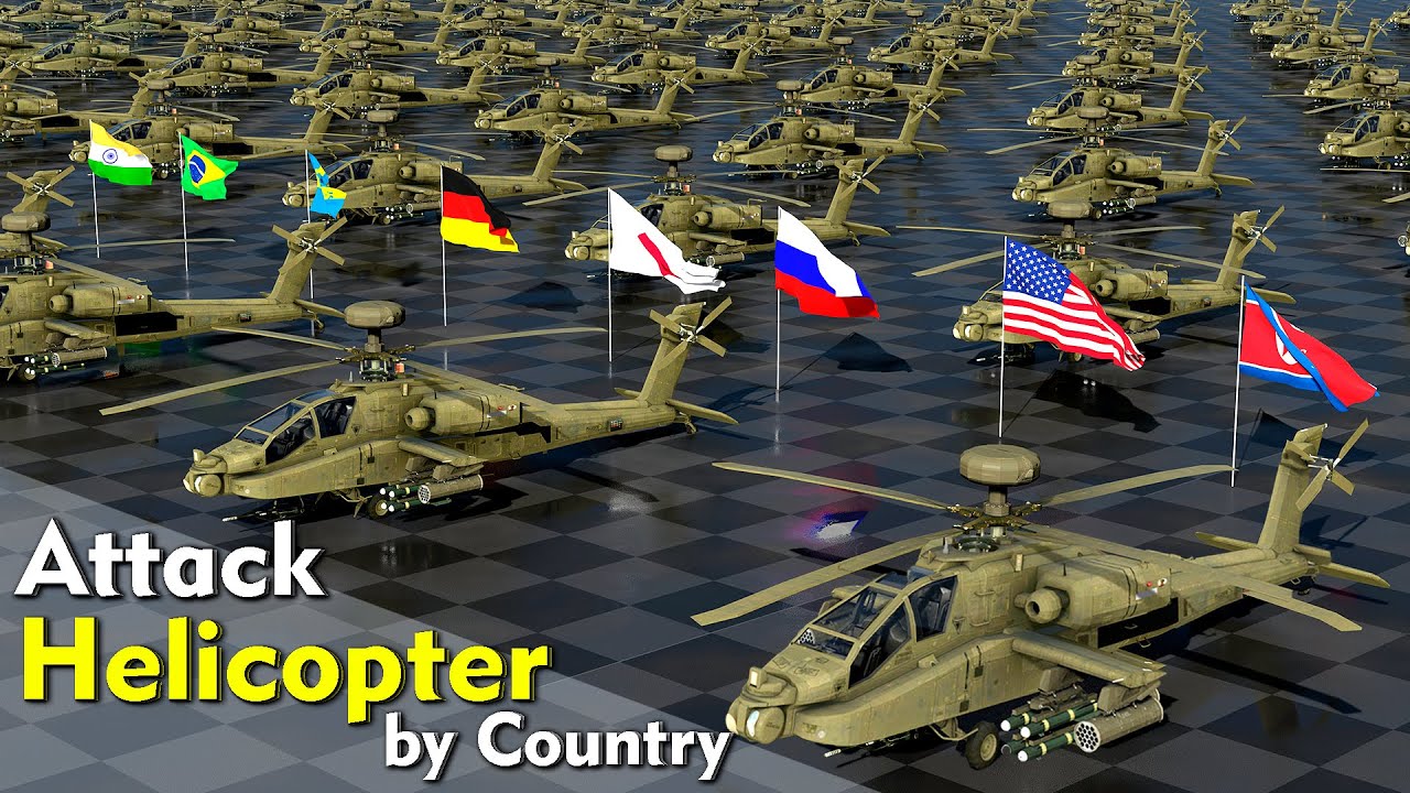 Численность парка ударных вертолетов по странам