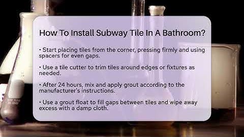 How To Install Subway Tile In A Bathroom? - LearnToDIY360.com
