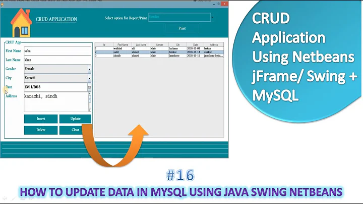 #16 how to update data in mysql using java swing netbeans