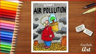 pollution poster air drawing easy stop draw chart very posters drawings competition harmful save earth students cool water
