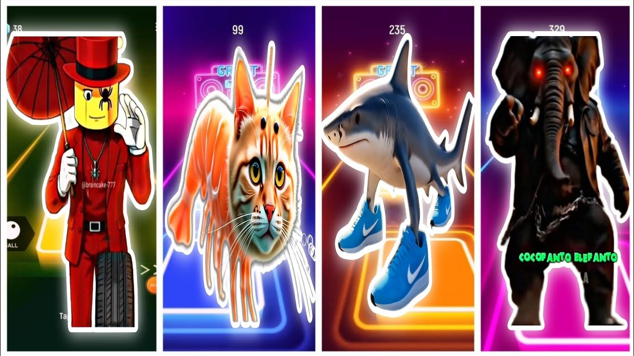 Tiles hop dansing. Italian brianrot heroes dansing to the tiles hop. Who is better? 