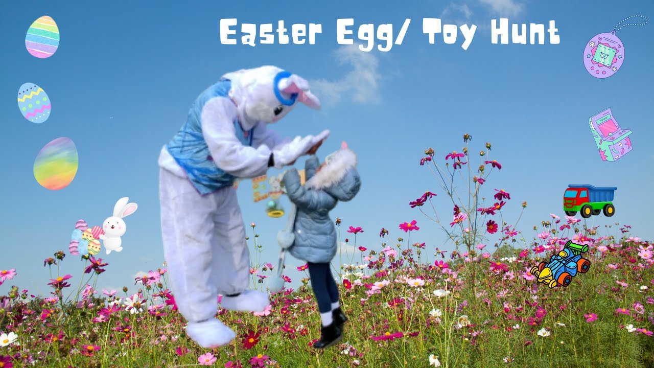 Easter Egg / Toy Hunt with a Surprise Visit From The Easter Bunny ...