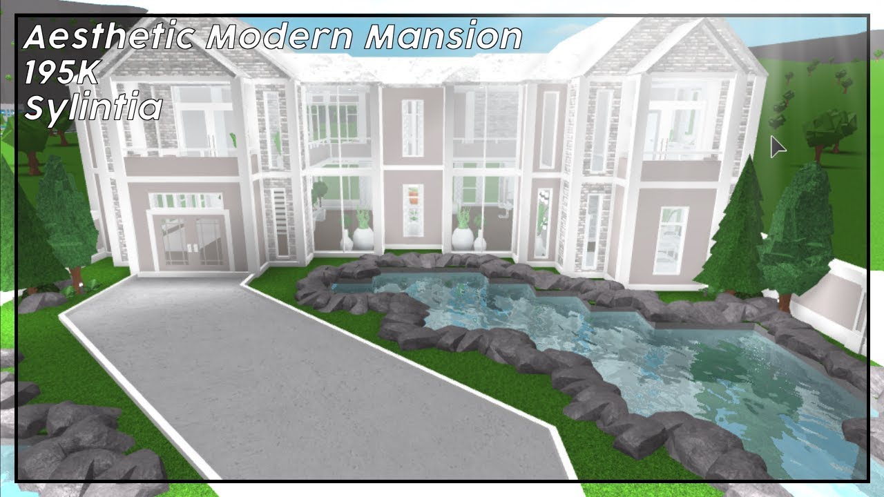 Bloxburg Modern Mansion Slubne Suknie Info - roblox bloxburg aesthetic mansions