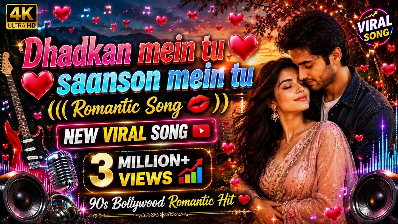 😍 Dhadkan Mein Tu ❤️ Saanson Mein Tu | धड़कन में तू 🎵 New Viral Love Song #Trending #Romantic #music