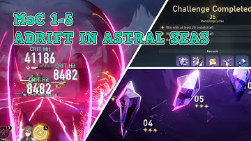 Memory of Chaos Stage 1-5 feat. Blade | Adrift in Astral Seas - Honkai: Star Rail