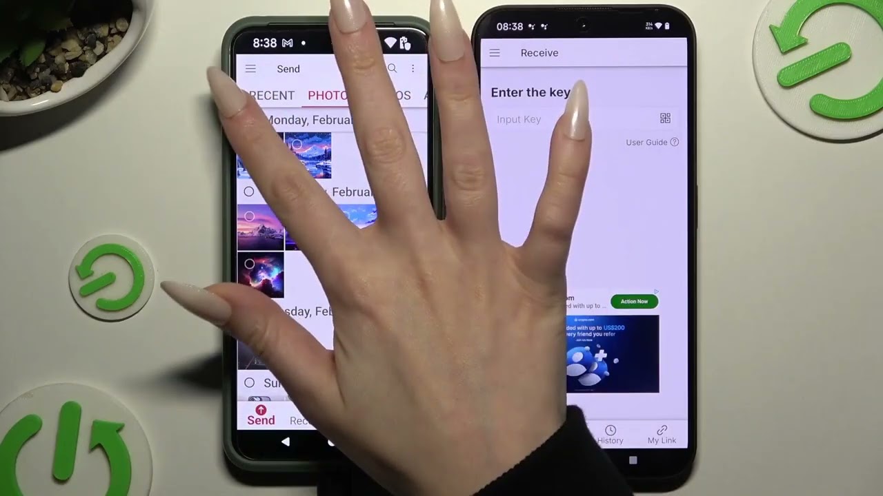 Wie übertrage ich Dateien von einem Android-Gerät auf das Nothing Phone 3a mit Send Anywhere?
