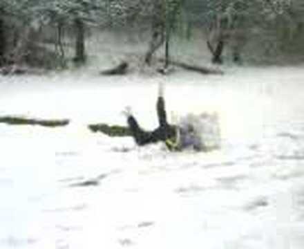 diving header into a big snow ball LOL