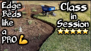 “Teaching” you PERFECT LANDSCAPE BED EDGING “step by step” DEMONSTRATION