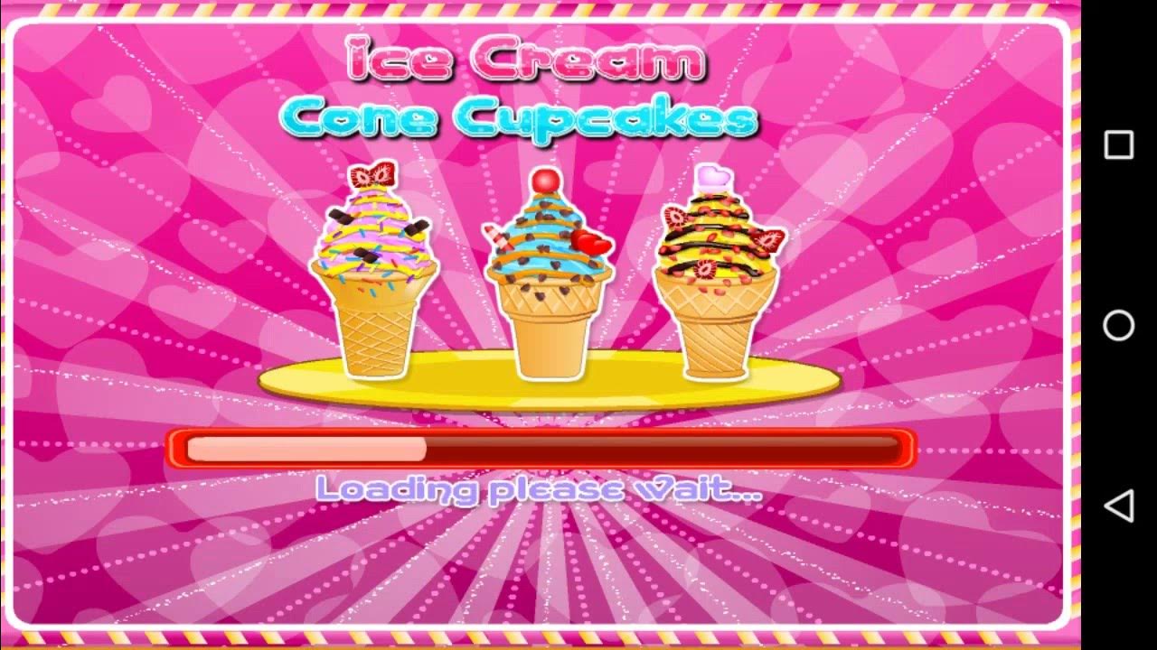 How To Play Ice Cream Cone Cupcakes game Cooking Games YouTube